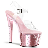 Туфли для стриптиза STARDUST-708 прозрачный/розовый