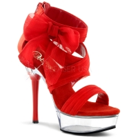 Туфли для стриптиза ALLURE-664 красный/прозрачный